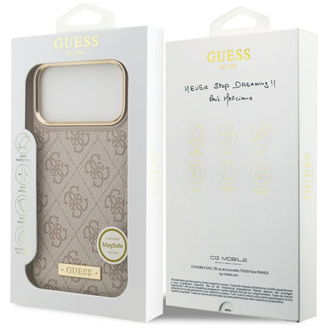 Husa de protectie Guess Hardcase 4G compatibil cu iPhone 17 Pro Max, Roz