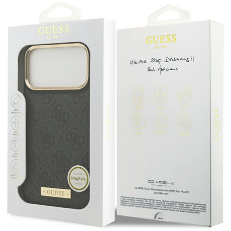 Husa de protectie Guess Hardcase 4G compatibil cu iPhone 17 Pro Max, Negru