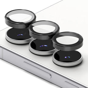 Folie de protectie Ringke Camera Lens Frame Glass (set de 2) compatibil cu Samsung Galaxy S25 FE, Negru