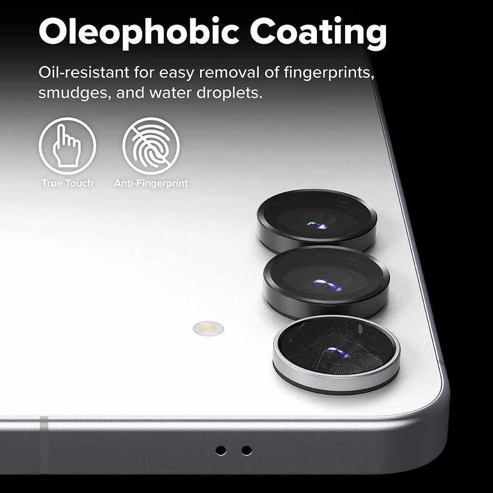 Folie de protectie Ringke Camera Lens Frame Glass (set de 2) compatibil cu Samsung Galaxy S25 FE, Negru