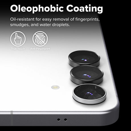 Folie de protectie Ringke Camera Lens Frame Glass (set de 2) compatibil cu Samsung Galaxy S25 FE, Negru