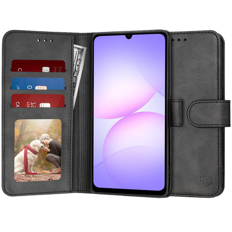 Husa de protectie Techsuit Diary Book compatibil cu Samsung Galaxy A07 4G, Negru