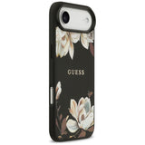 Husa de protectie Guess Grained Flowers MagSafe (GUHMP17MPGNMPLMK) compatibil cu iPhone 17 Air, Negru