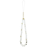 Husa pentru iPhone 17 Pro Max - Guess IML Flowers Allover Electroplated with Pearl Strap MagSafe (GUHMP17XHCPOFPH) - White