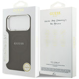 Husa de protectie Guess Hardcase Classic Logo compatibil cu iPhone 17 Pro Max, Maro