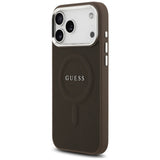 Husa de protectie Guess Hardcase Classic Logo compatibil cu iPhone 17 Pro Max, Maro