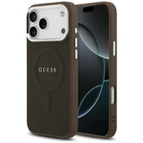 Husa de protectie Guess Hardcase Classic Logo compatibil cu iPhone 17 Pro Max, Maro