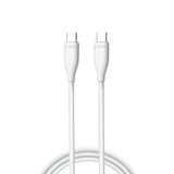 Cablu Lito Liquid Silicone (LD03), Type-C to Type-C, Fast Charging, 60W, 1m, Alb