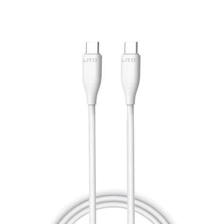 Cablu Lito Liquid Silicone (LD03), Type-C to Type-C, Fast Charging, 60W, 1m, Alb