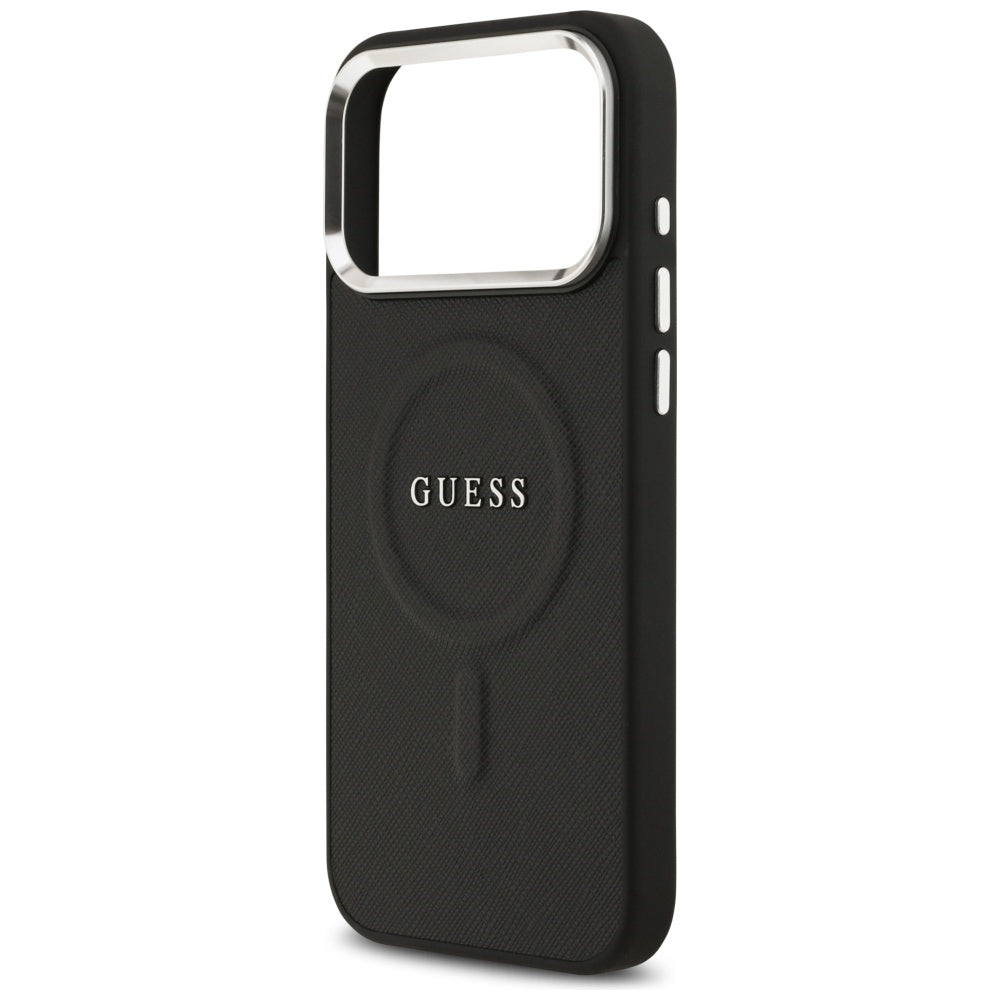 Husa de protectie Guess Hardcase Classic Logo MagSafe (GUHMP17XPSAREGSK) compatibil cu iPhone 17 Pro Max, Negru