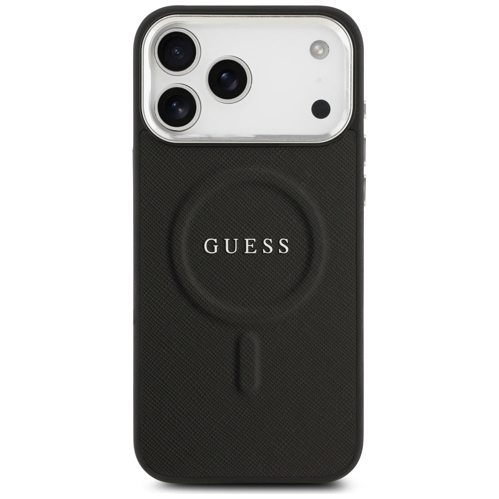 Husa de protectie Guess Hardcase Classic Logo MagSafe (GUHMP17XPSAREGSK) compatibil cu iPhone 17 Pro Max, Negru