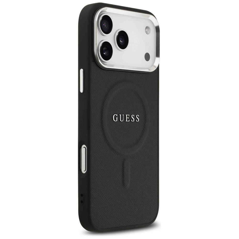 Husa de protectie Guess Hardcase Classic Logo MagSafe (GUHMP17XPSAREGSK) compatibil cu iPhone 17 Pro Max, Negru