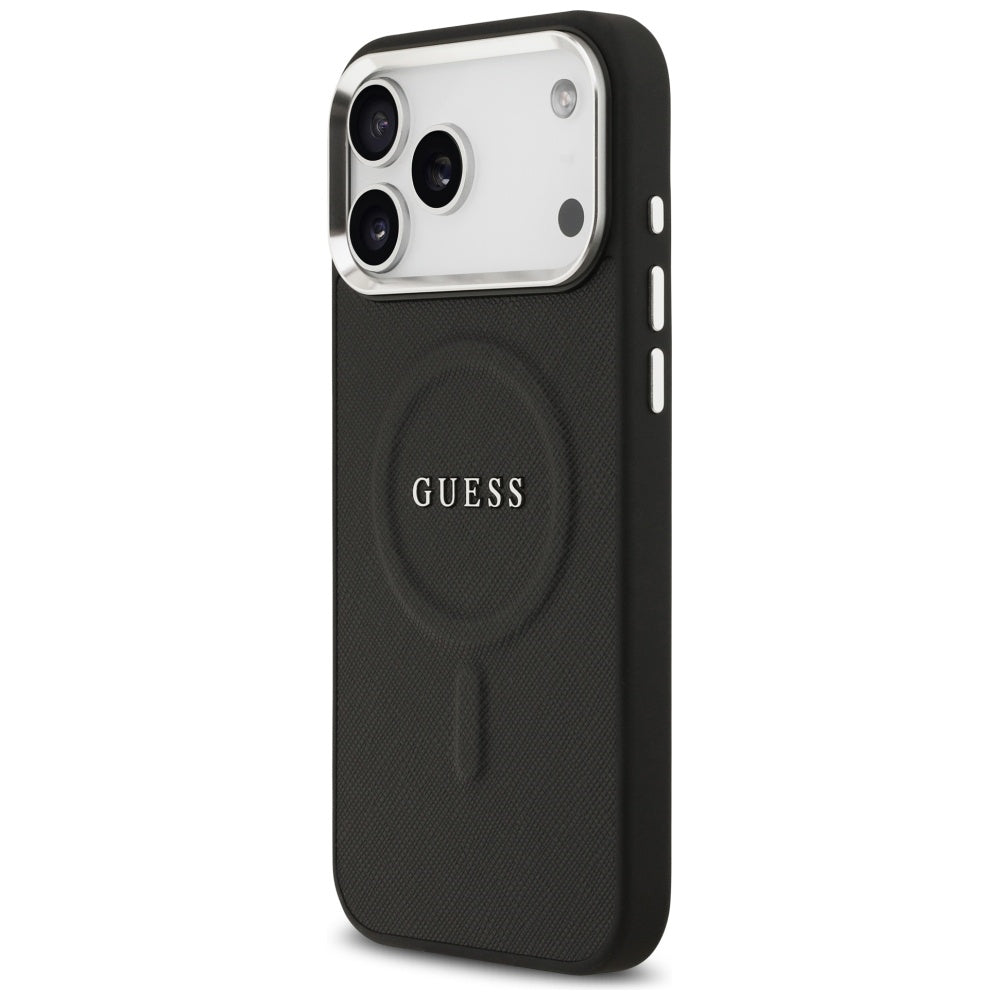 Husa de protectie Guess Hardcase Classic Logo MagSafe (GUHMP17XPSAREGSK) compatibil cu iPhone 17 Pro Max, Negru