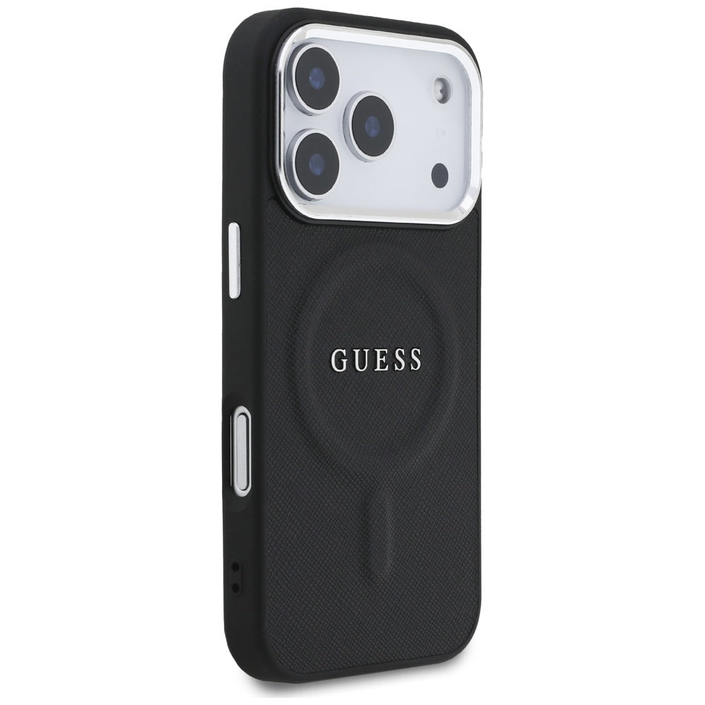 Husa de protectie Guess Hardcase Classic Logo MagSafe (GUHMP17LPSAREGSK) compatibil cu iPhone 17 Pro, Negru