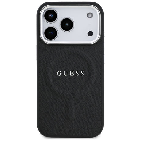 Husa de protectie Guess Hardcase Classic Logo MagSafe (GUHMP17LPSAREGSK) compatibil cu iPhone 17 Pro, Negru