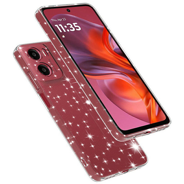 Husa de protectie Techsuit SparkleSkin Series compatibil cu Motorola Moto G05 / E15, Transparent