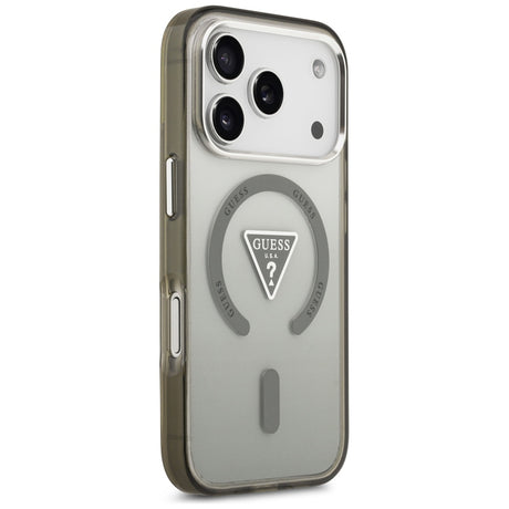 Husa de protectie Guess IML Gradient Triangle Logo MagSafe (GUHMP17XHGTMLCGA) compatibil cu iPhone 17 Pro Max, Kaki