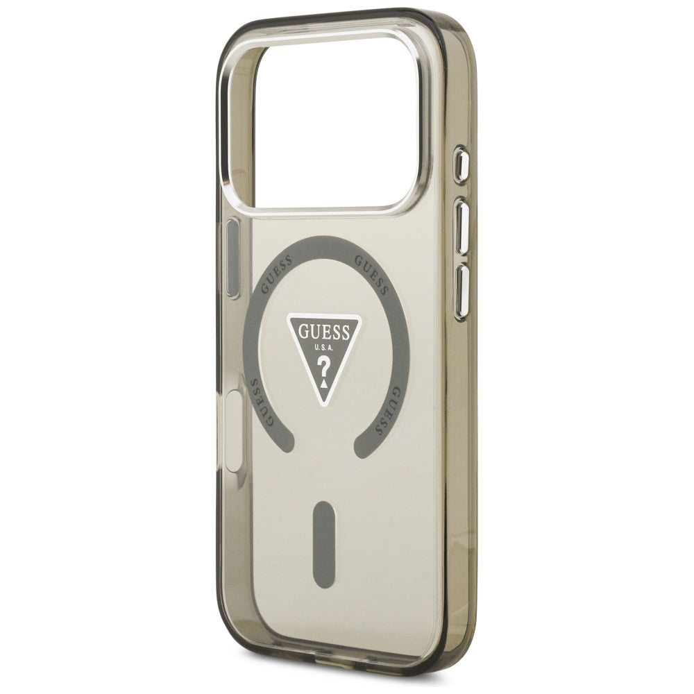 Husa de protectie Guess IML Gradient Triangle Logo MagSafe (GUHMP17XHGTMLCGA) compatibil cu iPhone 17 Pro Max, Kaki