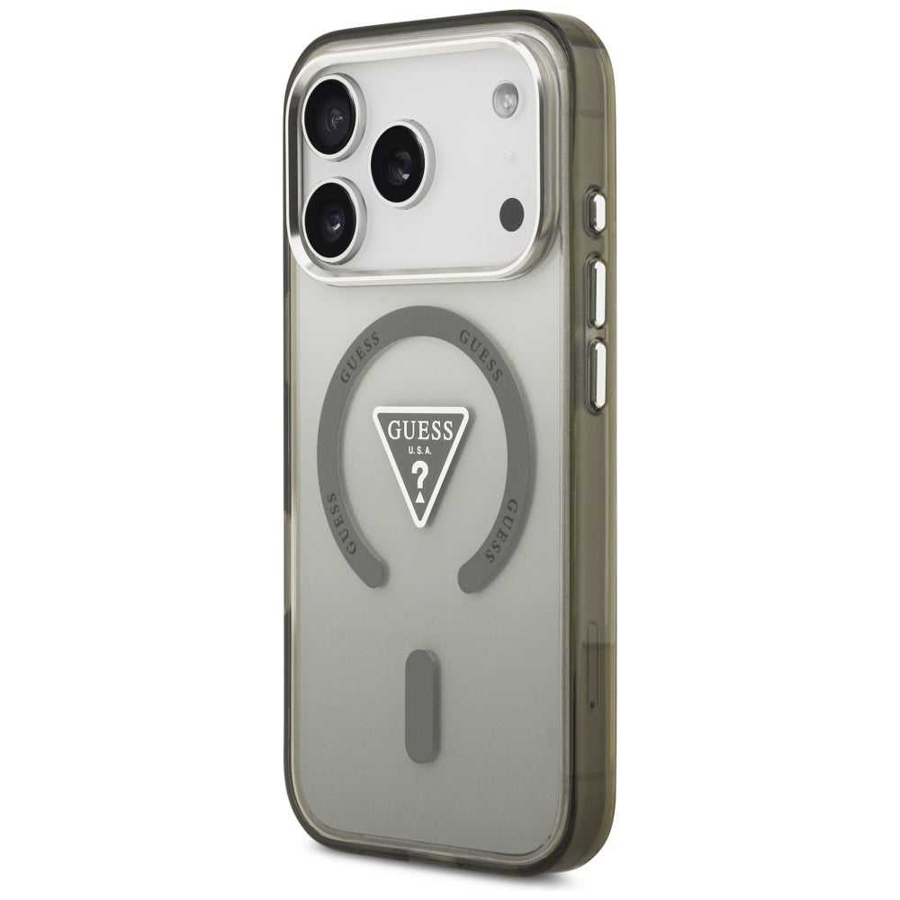 Husa de protectie Guess IML Gradient Triangle Logo MagSafe (GUHMP17XHGTMLCGA) compatibil cu iPhone 17 Pro Max, Kaki