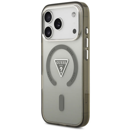 Husa de protectie Guess IML Gradient Triangle Logo MagSafe (GUHMP17XHGTMLCGA) compatibil cu iPhone 17 Pro Max, Kaki