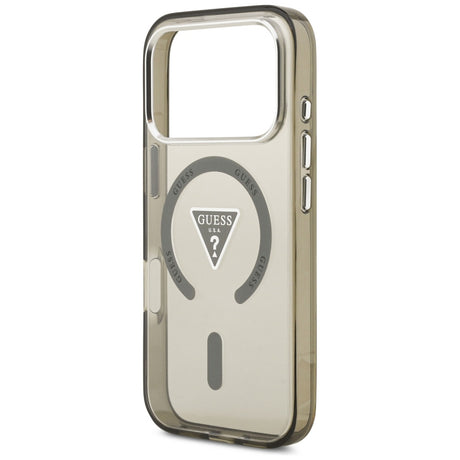 Husa de protectie Guess IML Gradient Triangle Logo MagSafe (GUHMP17LHGTMLCGA) compatibil cu iPhone 17 Pro, Kaki