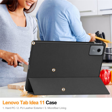 Husa de protectie tableta Techsuit FoldPro compatibil cu Lenovo Idea Tab 11, Negru