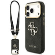 Husa de protectie Guess Big 4G Classic Logo with Big Strap Metal Buttons (GUHCP17LP4G4BCSK) compatibil cu iPhone 17 Pro, Negru