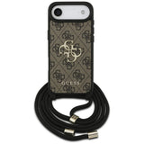 Husa de protectie Guess Crossbody Cord 4G Big Logo (GUHCP17MP4GMGCRW) compatibil cu iPhone 17 Air, Maro