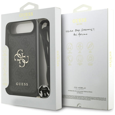 Husa de protectie Guess Crossbody Cord 4G Big Logo (GUHCP17MP4GMGCRK) compatibil cu iPhone 17 Air, Negru