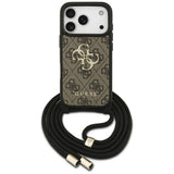 Husa de protectie Guess Crossbody Cord 4G Big Logo (GUHCP17LP4GMGCRW) compatibil cu iPhone 17 Pro, Maro