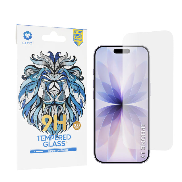 Folie de protectie Lito 2.5D Classic Glass compatibil cu iPhone 17 / iPhone 17 Pro / iPhone 16 Pro, Transparent