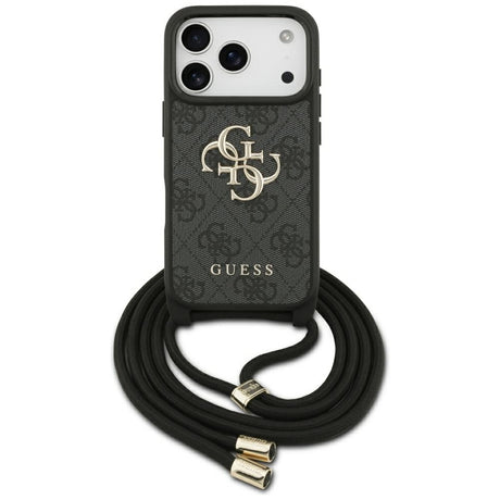 Husa de protectie Guess Crossbody Cord 4G Big Logo (GUHCP17LP4GMGCRK) compatibil cu iPhone 17 Pro, Negru