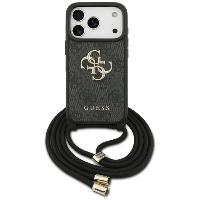 Husa de protectie Guess Crossbody Cord 4G Big Logo (GUHCP17LP4GMGCRK) compatibil cu iPhone 17 Pro, Negru