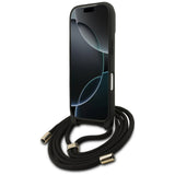 Husa de protectie Guess Crossbody Cord 4G Big Logo (GUHCP17LP4GMGCRK) compatibil cu iPhone 17 Pro, Negru