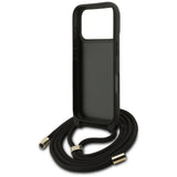 Husa de protectie Guess Crossbody Cord 4G Big Logo (GUHCP17LP4GMGCRK) compatibil cu iPhone 17 Pro, Negru