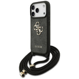 Husa de protectie Guess Crossbody Cord 4G Big Logo (GUHCP17LP4GMGCRK) compatibil cu iPhone 17 Pro, Negru