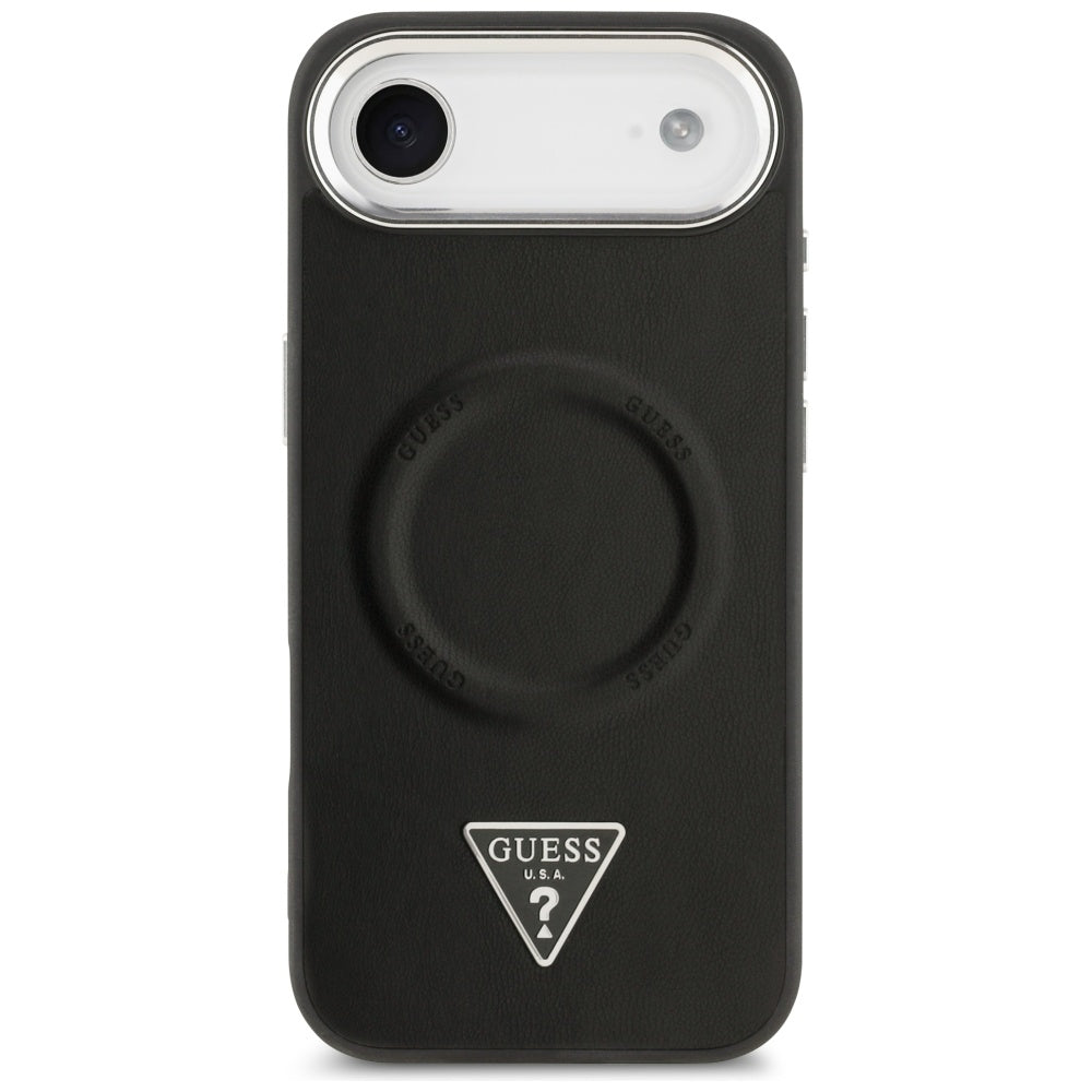 Husa de protectie Guess Hardcase Triangle Logo MagSafe (GUHMP17MPSDTSCMK) compatibil cu iPhone 17 Air, Negru