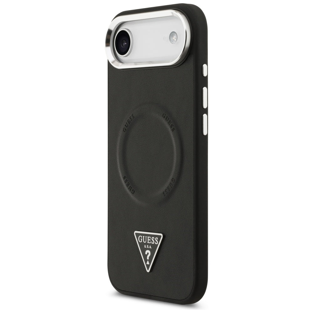Husa de protectie Guess Hardcase Triangle Logo MagSafe (GUHMP17MPSDTSCMK) compatibil cu iPhone 17 Air, Negru