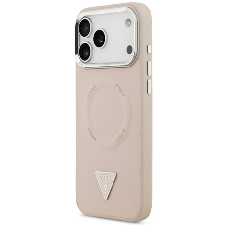 Husa de protectie Guess Hardcase Triangle Logo MagSafe (GUHMP17XPSDTSCMP) compatibil cu iPhone 17 Pro Max, Roz