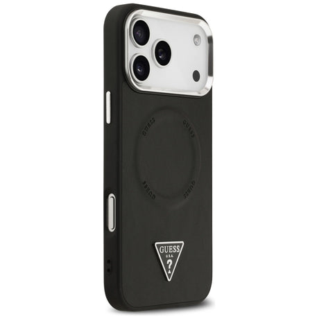 Husa de protectie Guess Hardcase Triangle Logo MagSafe (GUHMP17XPSDTSCMK) compatibil cu iPhone 17 Pro Max, Negru