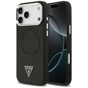 Husa de protectie Guess Hardcase Triangle Logo MagSafe (GUHMP17XPSDTSCMK) compatibil cu iPhone 17 Pro Max, Negru