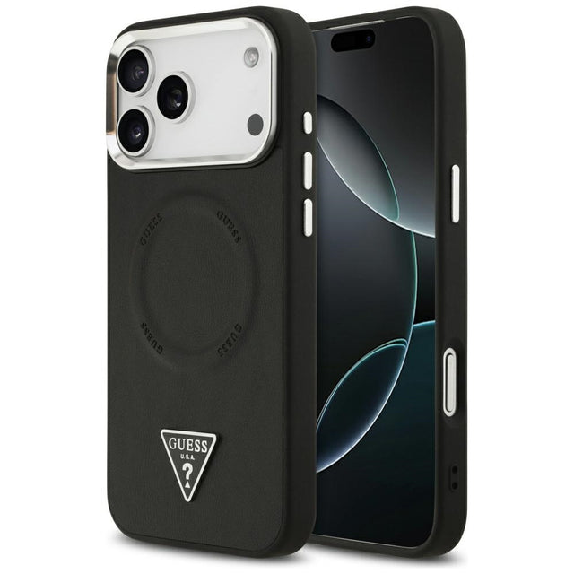 Husa de protectie Guess Hardcase Triangle Logo MagSafe (GUHMP17XPSDTSCMK) compatibil cu iPhone 17 Pro Max, Negru