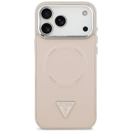 Husa de protectie Guess Hardcase Triangle Logo MagSafe (GUHMP17LPSDTSCMP) compatibil cu iPhone 17 Pro, Roz