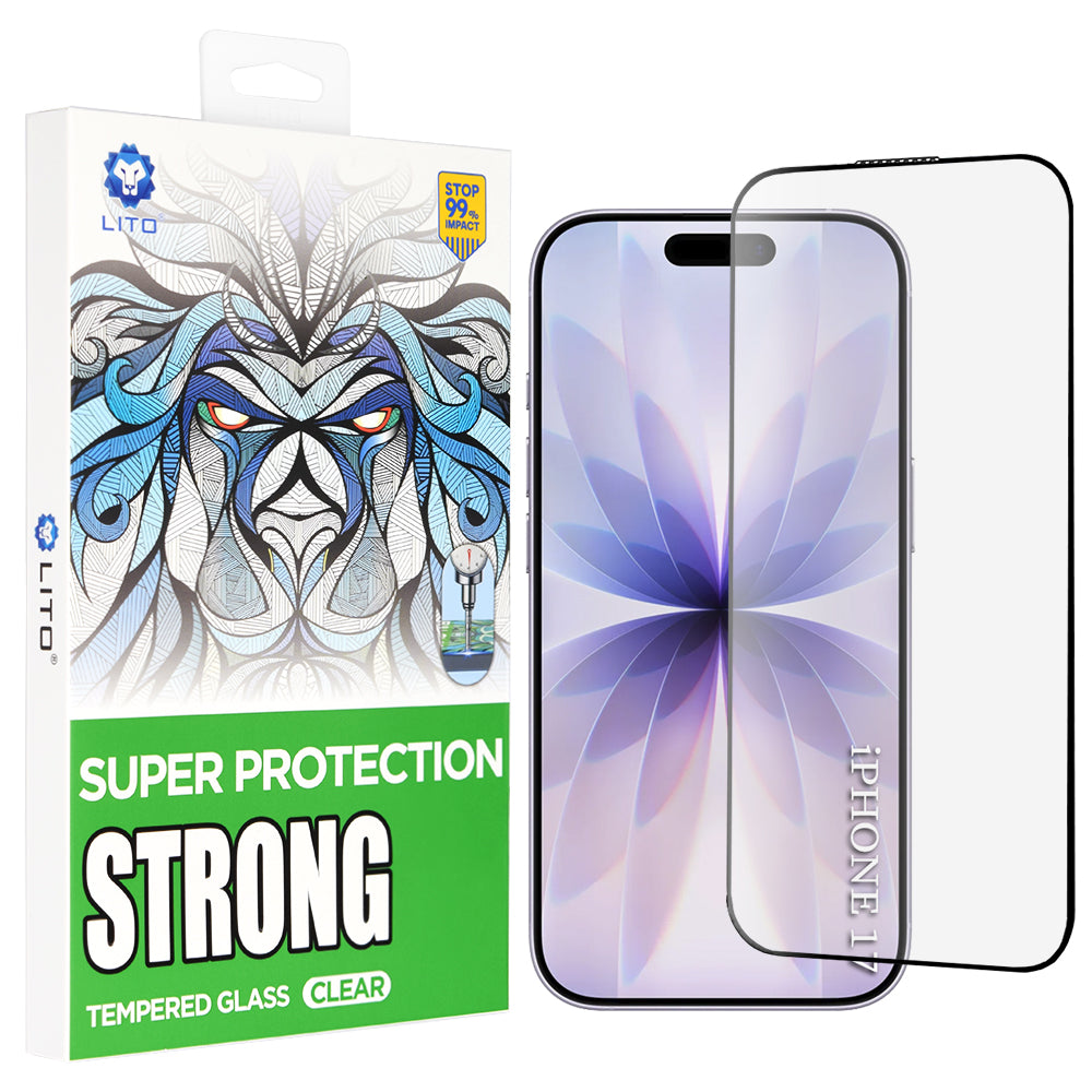Folie de protectie Lito D+ Max Strong compatibil cu iPhone 17 / iPhone 16 Pro, Negru