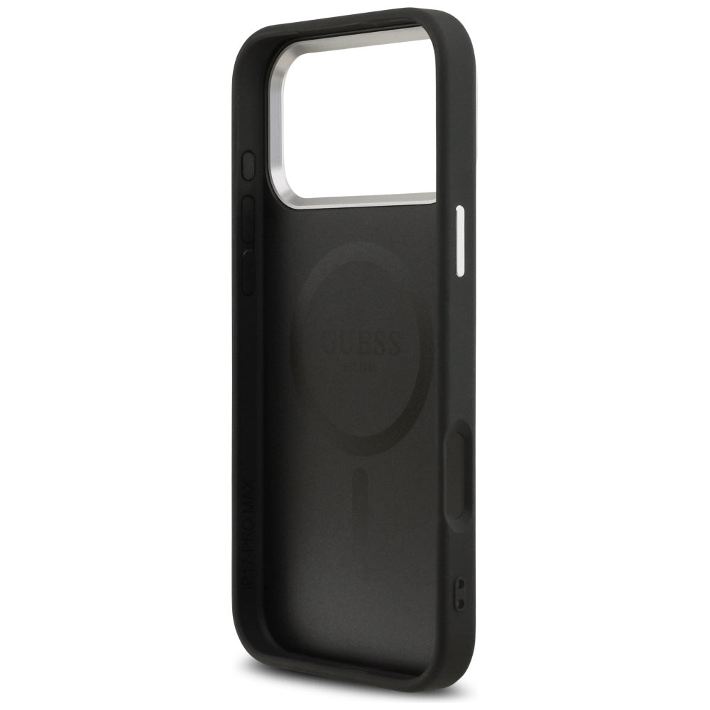 Husa de protectie Guess Hardcase Triangle Logo MagSafe (GUHMP17LPSDTSCMK) compatibil cu iPhone 17 Pro, Negru
