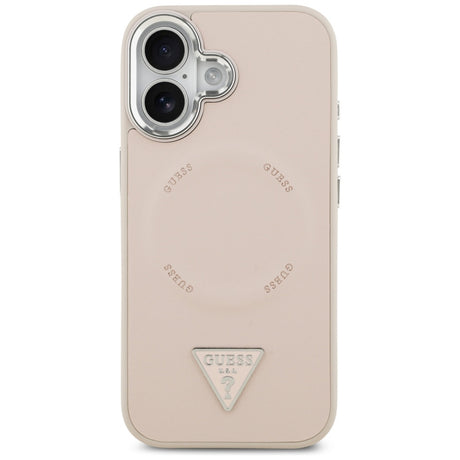Guess Hardcase Triangle Logo MagSafe husă roz pentru iPhone 17