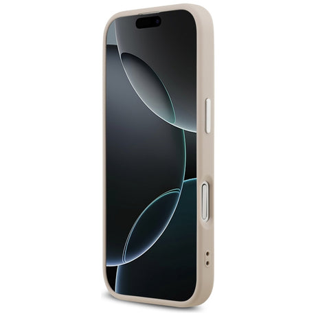 Guess Hardcase Triangle Logo MagSafe husă roz pentru iPhone 17