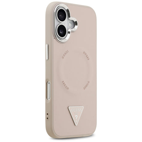 Guess Hardcase Triangle Logo MagSafe husă roz pentru iPhone 17