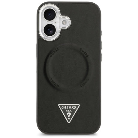 Husa de protectie Guess Hardcase Triangle Logo MagSafe (GUHMP17SPSDTSCMK) compatibil cu iPhone 17, Negru
