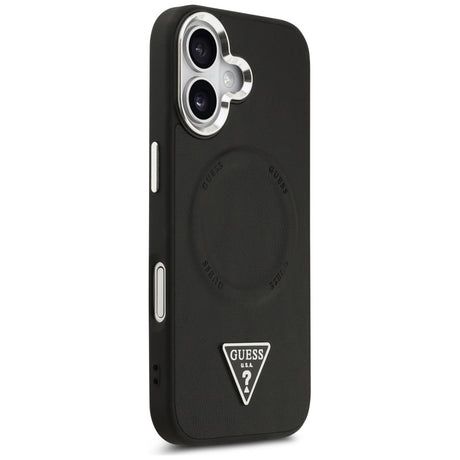 Husa de protectie Guess Hardcase Triangle Logo MagSafe (GUHMP17SPSDTSCMK) compatibil cu iPhone 17, Negru